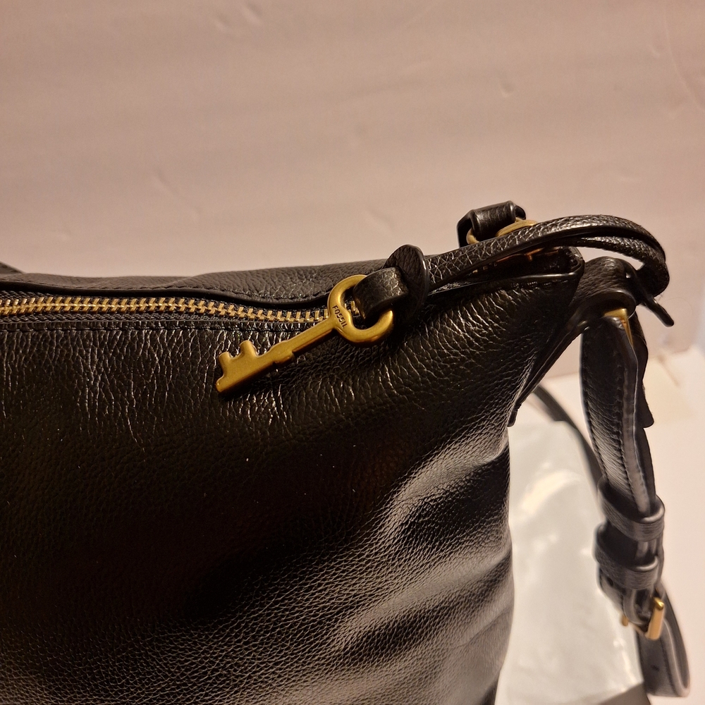 Fossil Black Leather Crossbody Bag - Picture 4 of 10